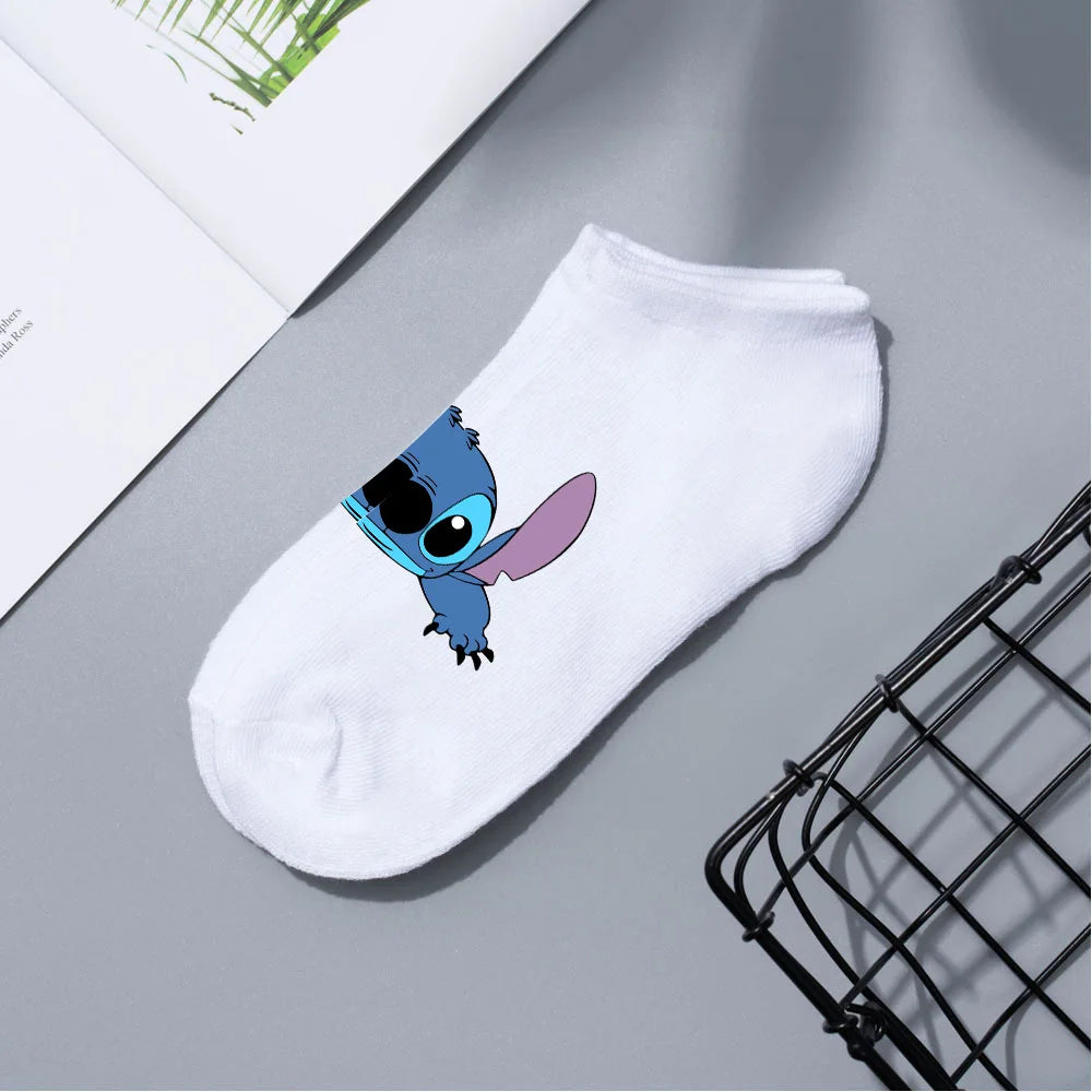 Disney Anime Cartoon Stitch Sock Women Cotton Short Sock Boys Girls Socks Children Ankle Socks Girls Christmas Gifts