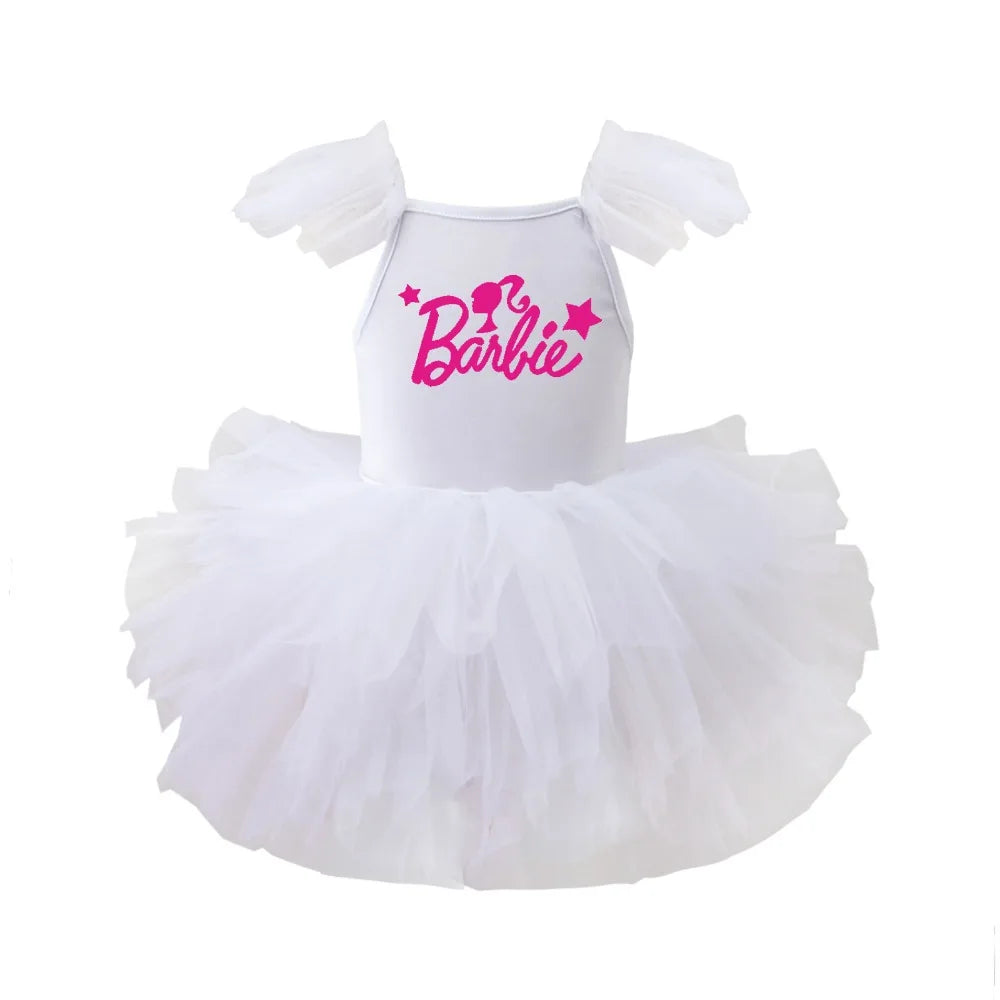 Children Ballet Dance Clothing Tutu Skirts Barbie Cartoon Cute Girls One Piece Dress Princess Camisole Skirt Gauze Dresses