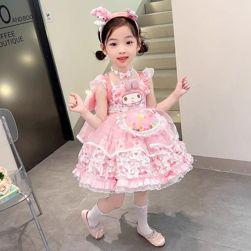 Sanrio's new Melody anime children's clothing cartoon Lolita cute comfortable sweet girl home cute princess clothing pajamas