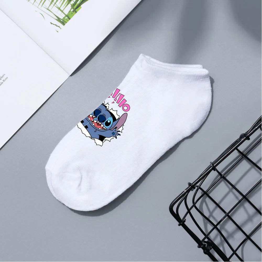 Disney Anime Cartoon Stitch Sock Women Cotton Short Sock Boys Girls Socks Children Ankle Socks Girls Christmas Gifts