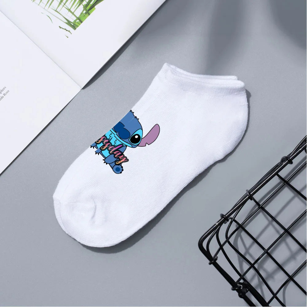 Disney Anime Cartoon Stitch Sock Women Cotton Short Sock Boys Girls Socks Children Ankle Socks Girls Christmas Gifts