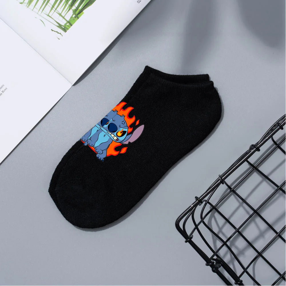 Disney Anime Cartoon Stitch Sock Women Cotton Short Sock Boys Girls Socks Children Ankle Socks Girls Christmas Gifts