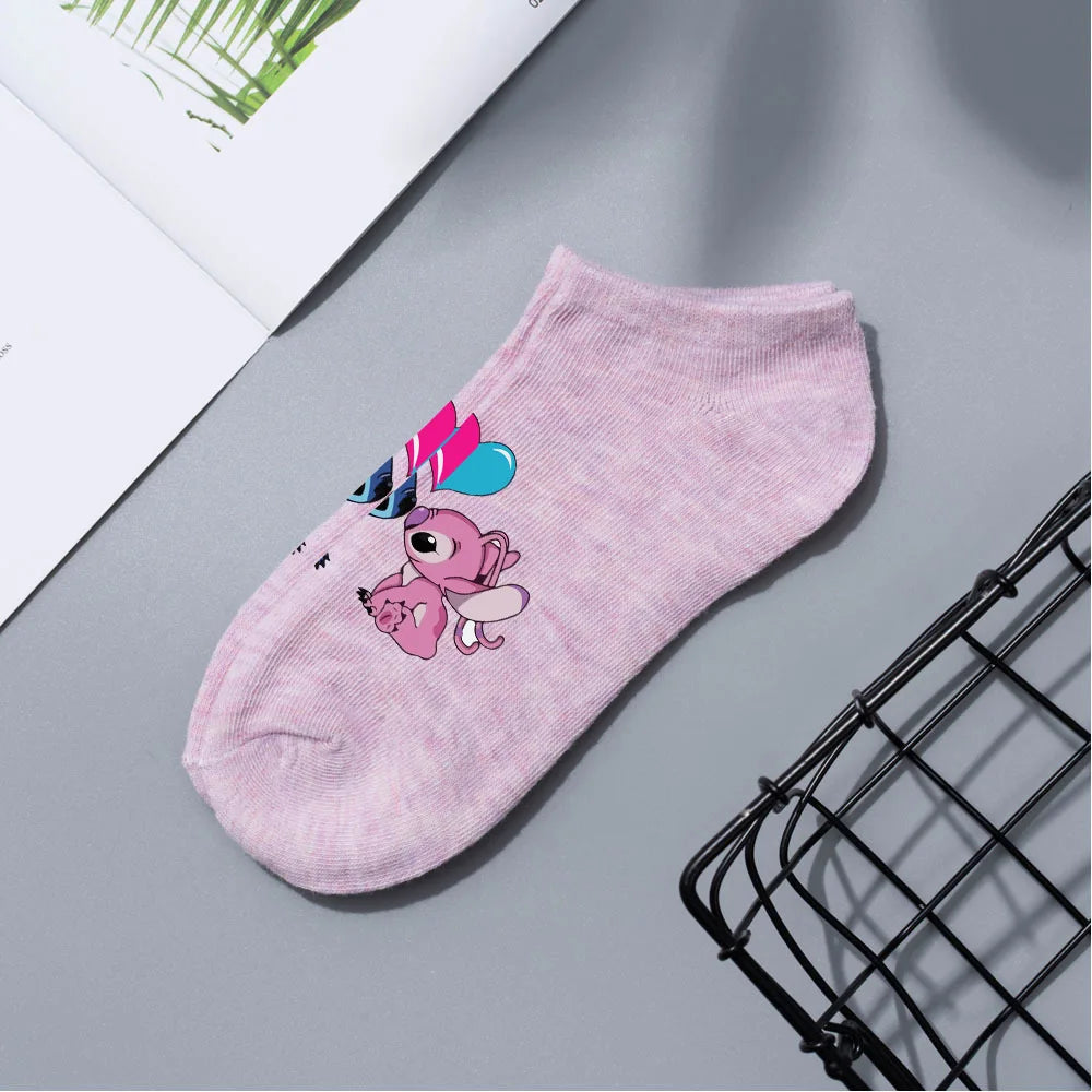 Disney Anime Cartoon Stitch Sock Women Cotton Short Sock Boys Girls Socks Children Ankle Socks Girls Christmas Gifts