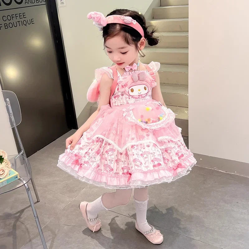 Sanrio's new Melody anime children's clothing cartoon Lolita cute comfortable sweet girl home cute princess clothing pajamas