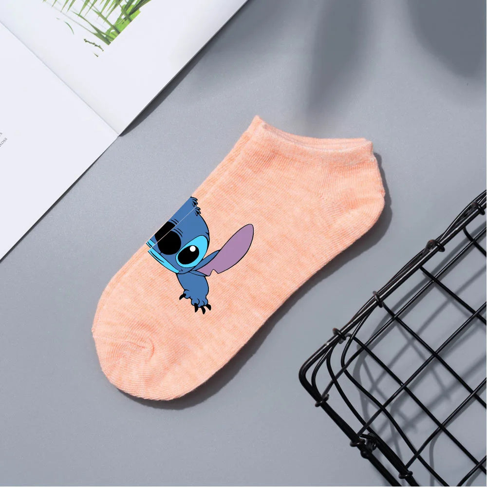 Disney Anime Cartoon Stitch Sock Women Cotton Short Sock Boys Girls Socks Children Ankle Socks Girls Christmas Gifts