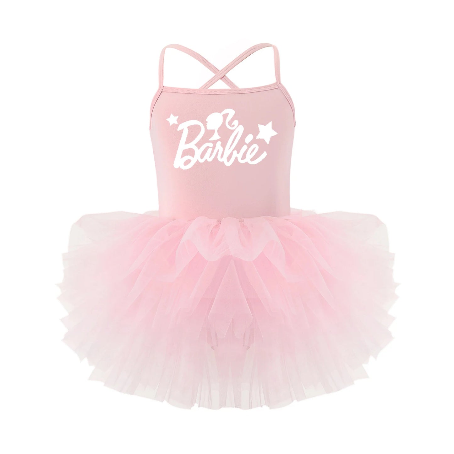 Cartoon Cute Barbie Children Summer Princess Dress Camisole Skirt Kids Girl Ballet Dance Clothing Tutu Skirts One Piece Dresses