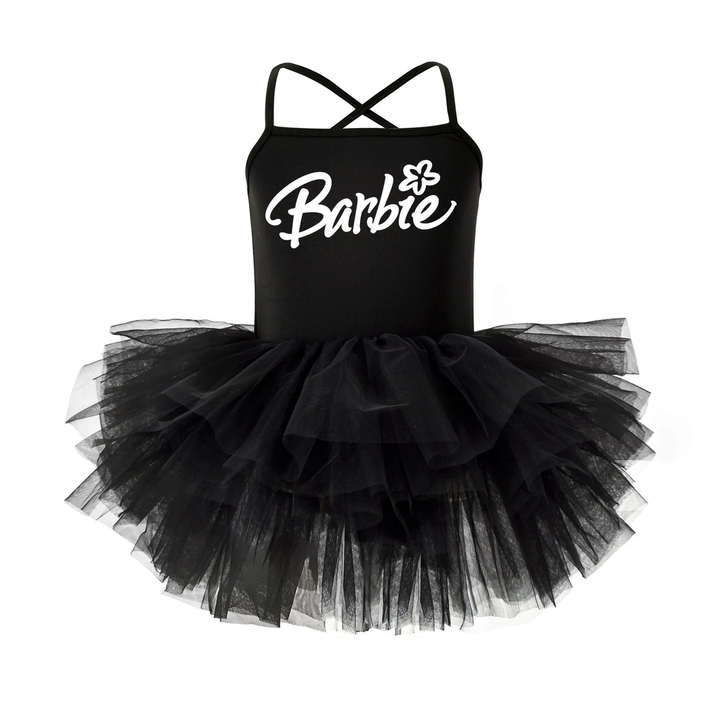 Cartoon Cute Barbie Children Summer Princess Dress Camisole Skirt Kids Girl Ballet Dance Clothing Tutu Skirts One Piece Dresses