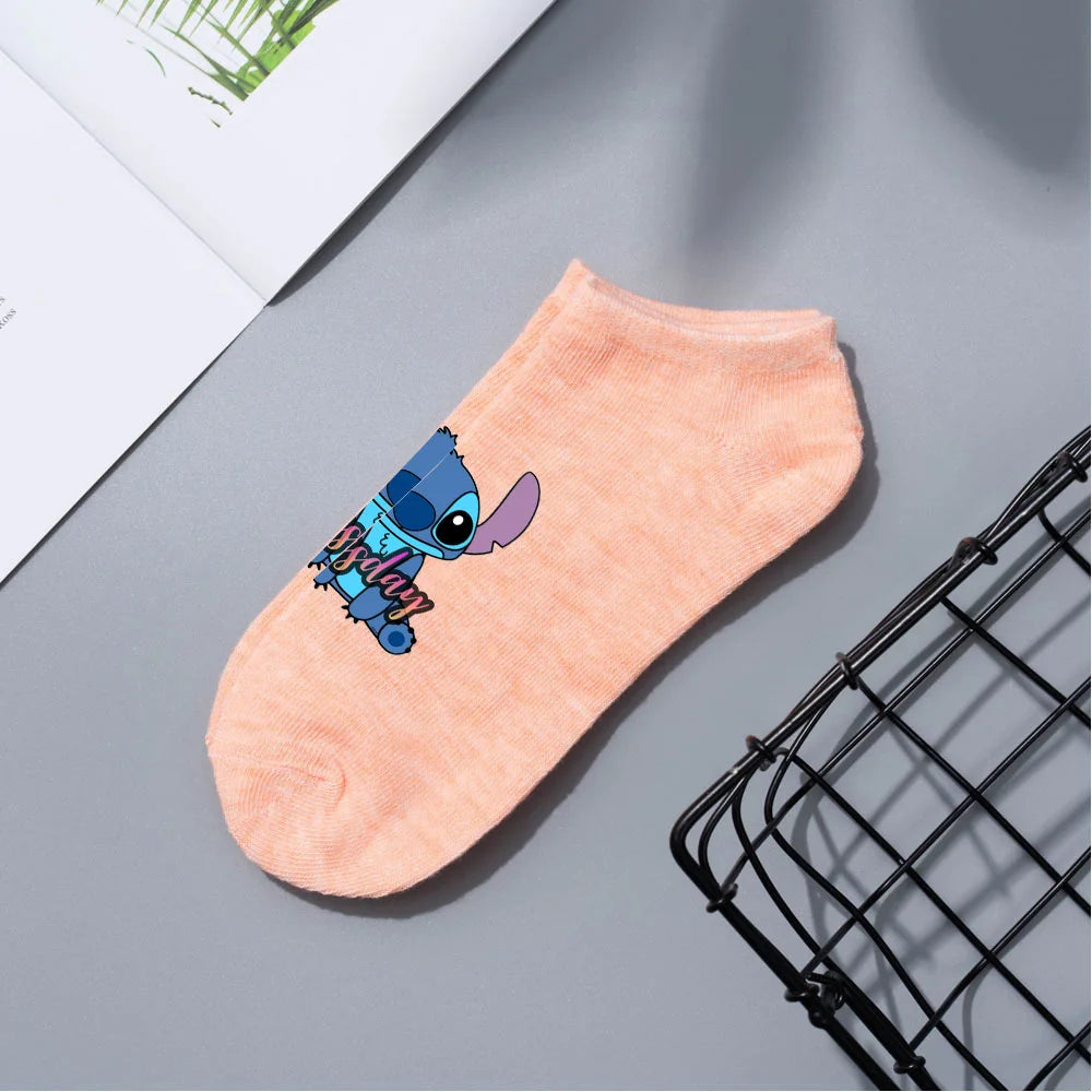 Disney Anime Cartoon Stitch Sock Women Cotton Short Sock Boys Girls Socks Children Ankle Socks Girls Christmas Gifts