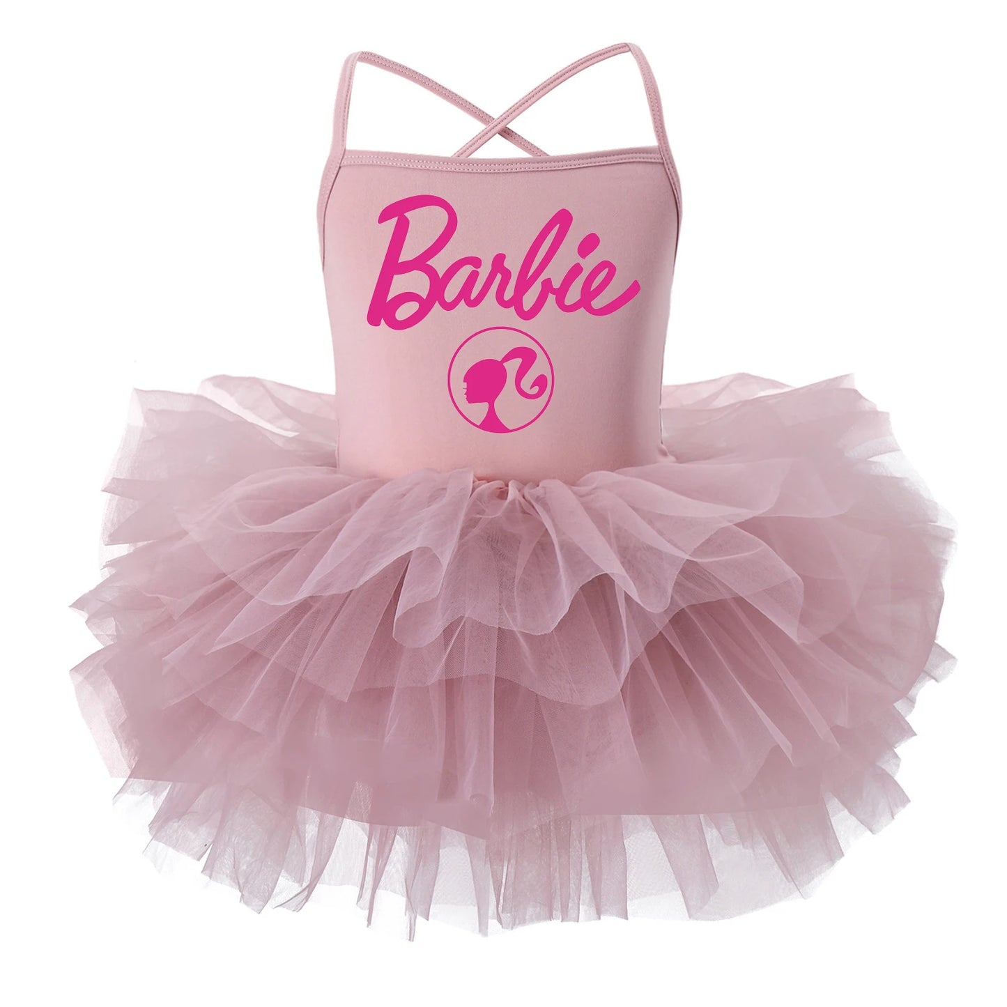 Girls Camisole Gauze Skirt Ballet Dance Clothing Tutu Skirts Barbie Cartoon Cute Children Summer Dresses One Piece Dress