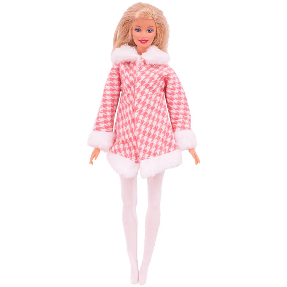 Multiple Styles Pink bjd Doll Clothes,Fashion Coat,Pants,Dress, For 11.8 Inch Barbis Doll Accesories Toys,Miniature Item