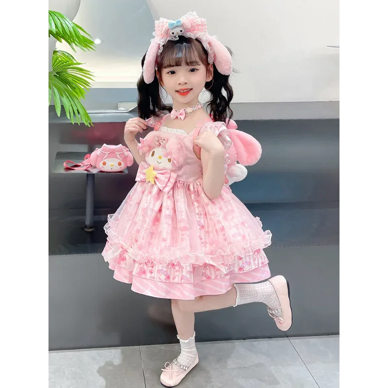 Sanrio's new Melody anime children's clothing cartoon Lolita cute comfortable sweet girl home cute princess clothing pajamas