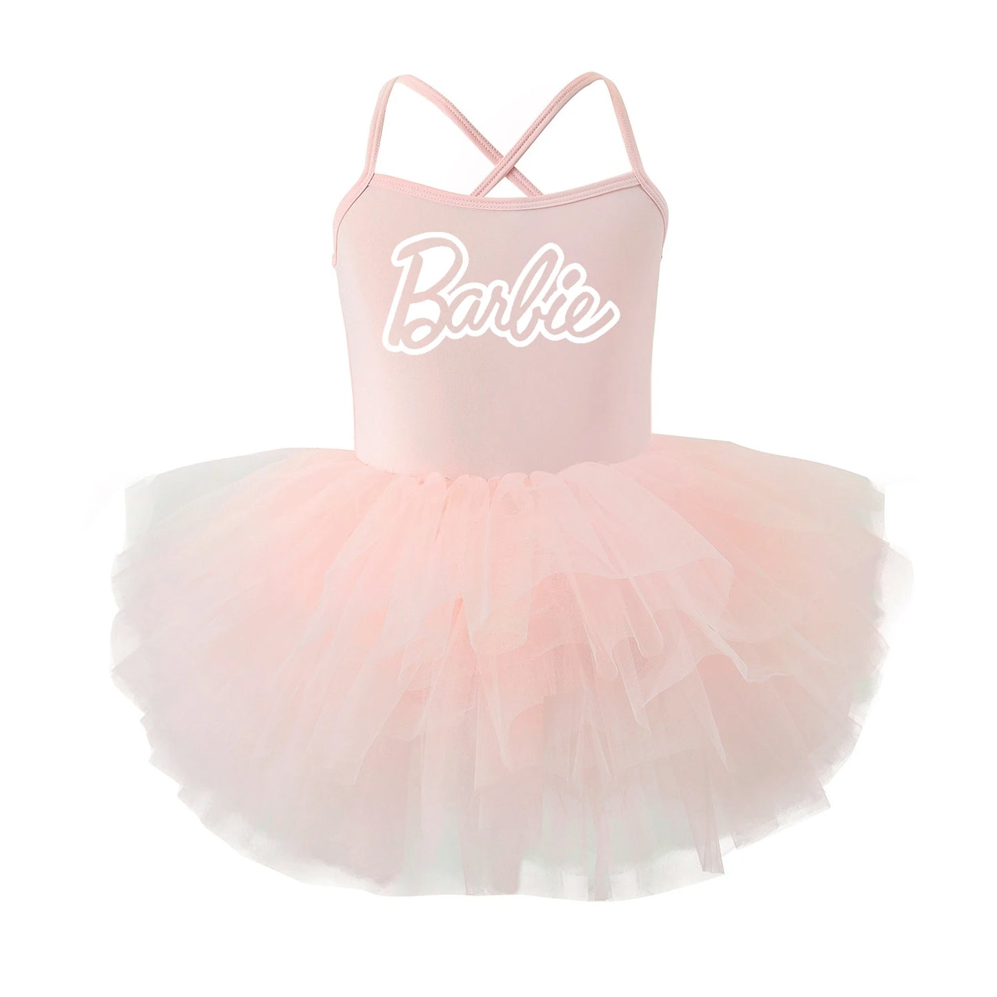 Cartoon Cute Barbie Children Summer Princess Dress Camisole Skirt Kids Girl Ballet Dance Clothing Tutu Skirts One Piece Dresses