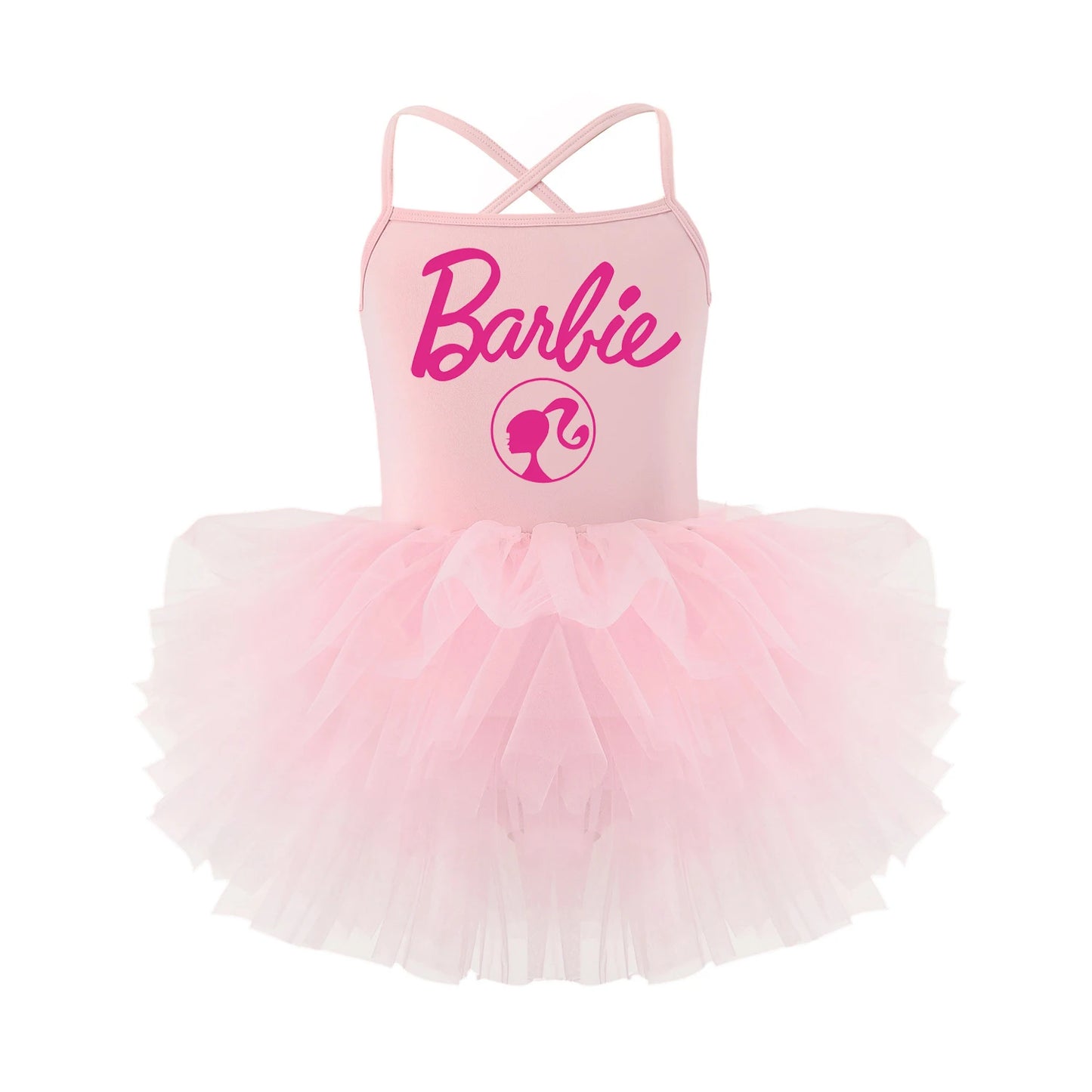 Girls Camisole Gauze Skirt Ballet Dance Clothing Tutu Skirts Barbie Cartoon Cute Children Summer Dresses One Piece Dress