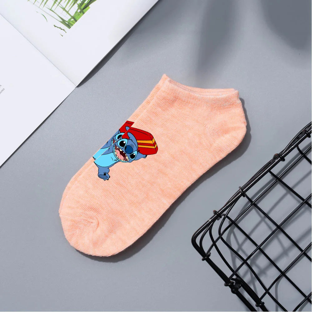 Disney Anime Cartoon Stitch Sock Women Cotton Short Sock Boys Girls Socks Children Ankle Socks Girls Christmas Gifts