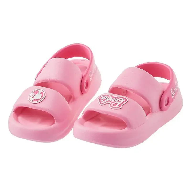 New Fashion Women Barbie Series Pink Thick Bottom Bathroom Non-slip Slipper Summer Cute Women Home Floor Sandals Slippers