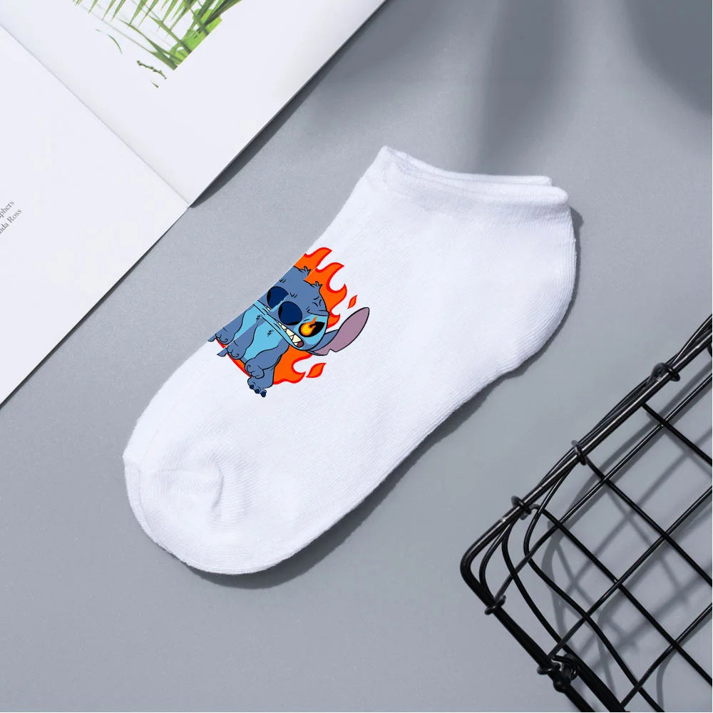 Disney Anime Cartoon Stitch Sock Women Cotton Short Sock Boys Girls Socks Children Ankle Socks Girls Christmas Gifts