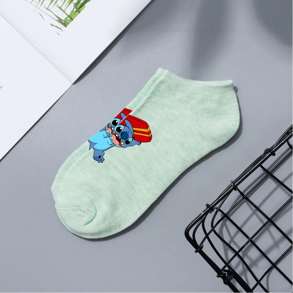 Disney Anime Cartoon Stitch Sock Women Cotton Short Sock Boys Girls Socks Children Ankle Socks Girls Christmas Gifts