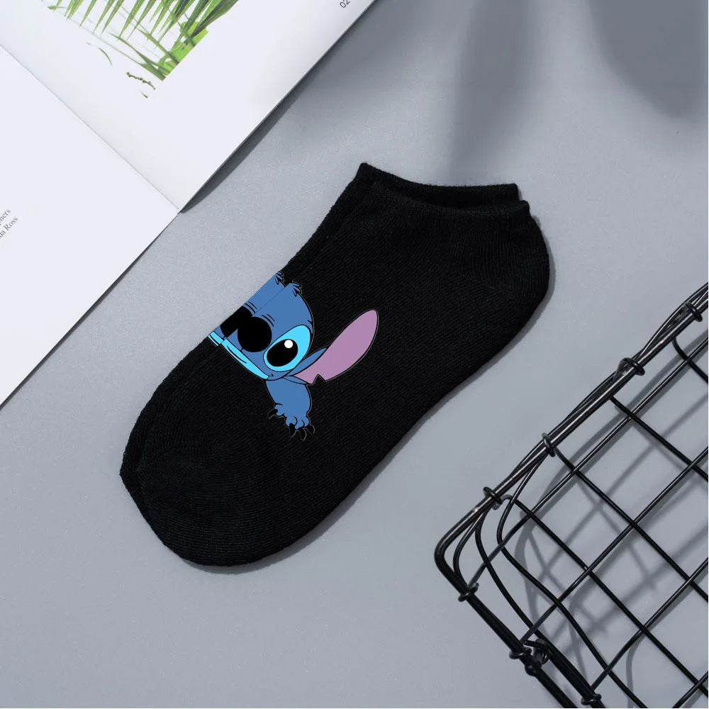 Disney Anime Cartoon Stitch Sock Women Cotton Short Sock Boys Girls Socks Children Ankle Socks Girls Christmas Gifts