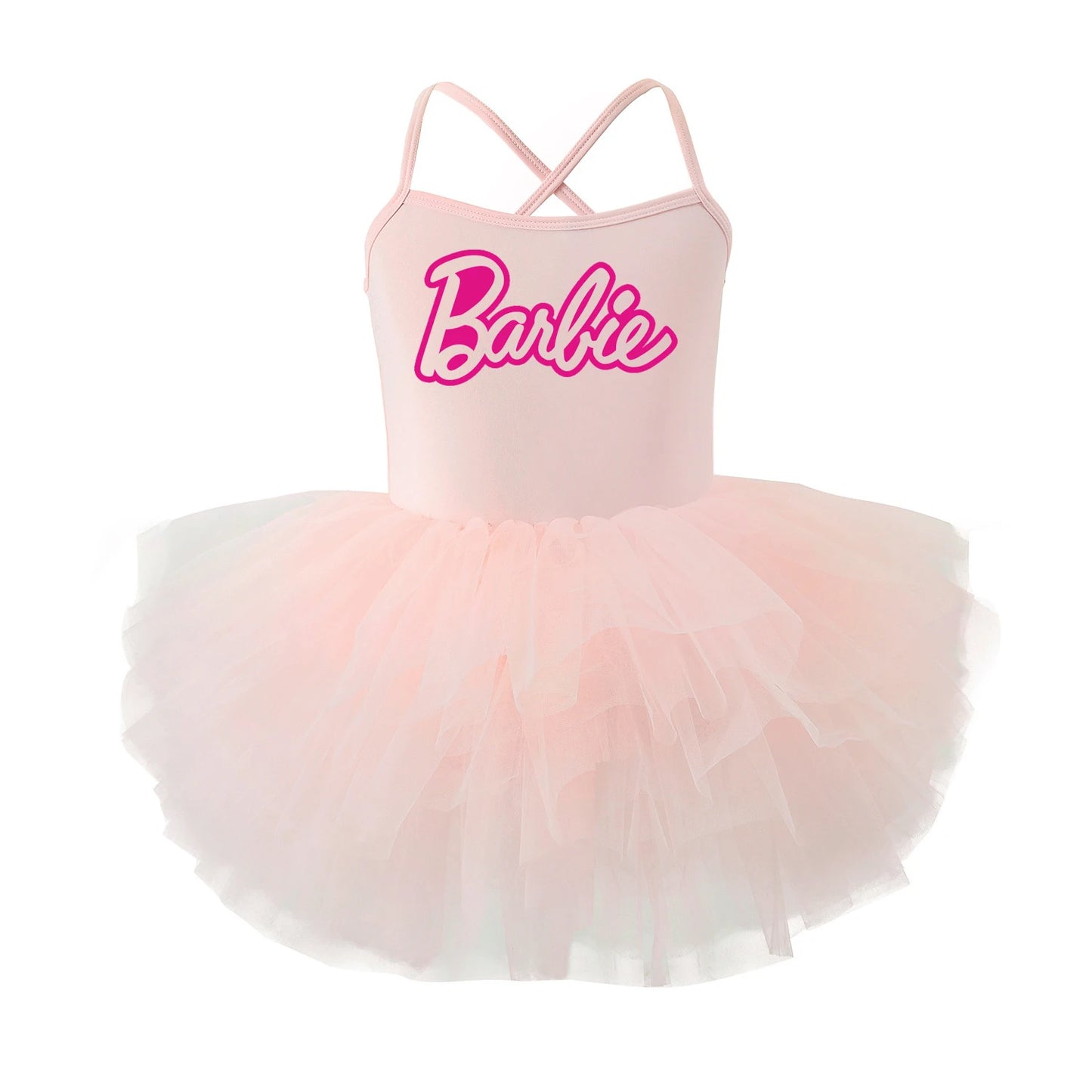 Girls Camisole Gauze Skirt Ballet Dance Clothing Tutu Skirts Barbie Cartoon Cute Children Summer Dresses One Piece Dress