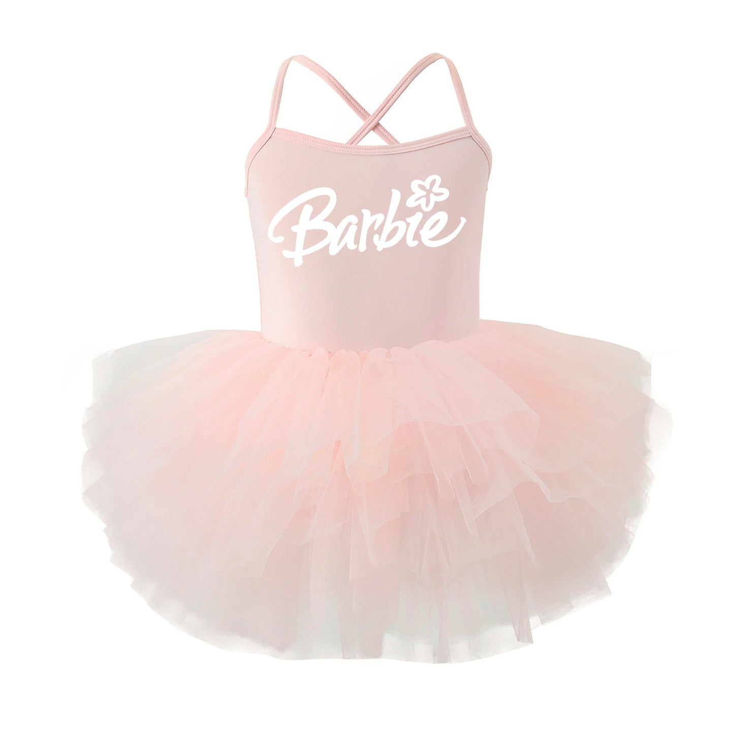 Cartoon Cute Barbie Children Summer Princess Dress Camisole Skirt Kids Girl Ballet Dance Clothing Tutu Skirts One Piece Dresses