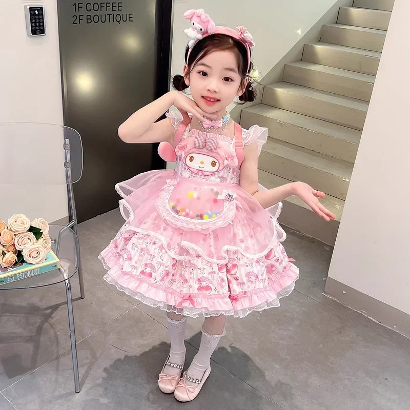 Sanrio's new Melody anime children's clothing cartoon Lolita cute comfortable sweet girl home cute princess clothing pajamas