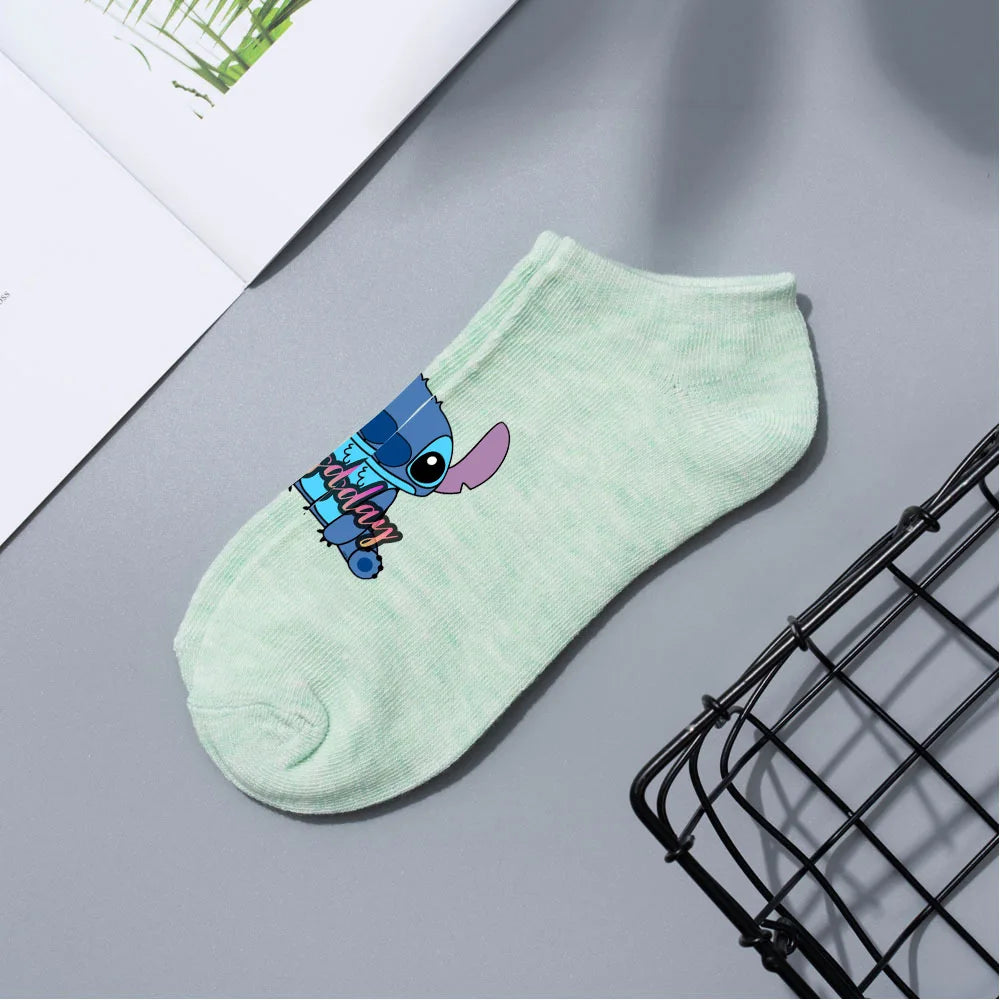 Disney Anime Cartoon Stitch Sock Women Cotton Short Sock Boys Girls Socks Children Ankle Socks Girls Christmas Gifts