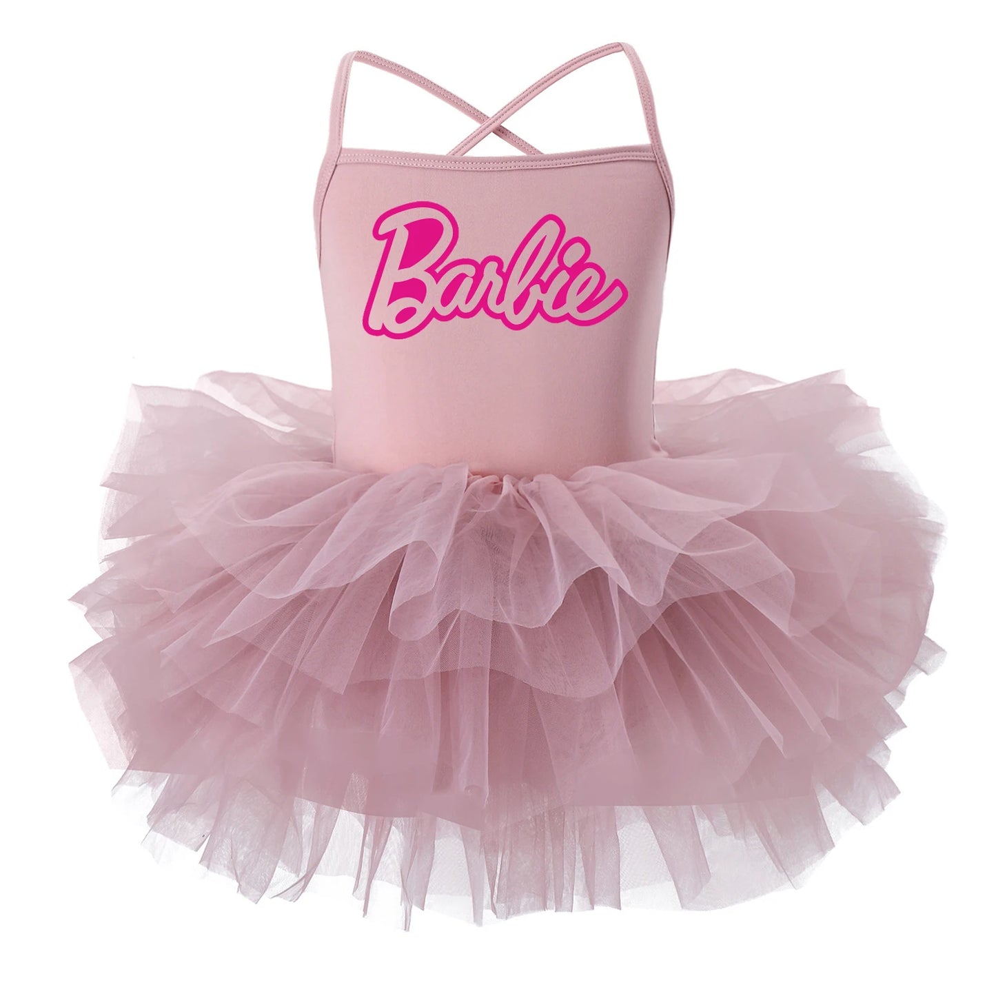 Girls Camisole Gauze Skirt Ballet Dance Clothing Tutu Skirts Barbie Cartoon Cute Children Summer Dresses One Piece Dress