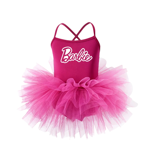 Cartoon Cute Barbie Children Summer Princess Dress Camisole Skirt Kids Girl Ballet Dance Clothing Tutu Skirts One Piece Dresses