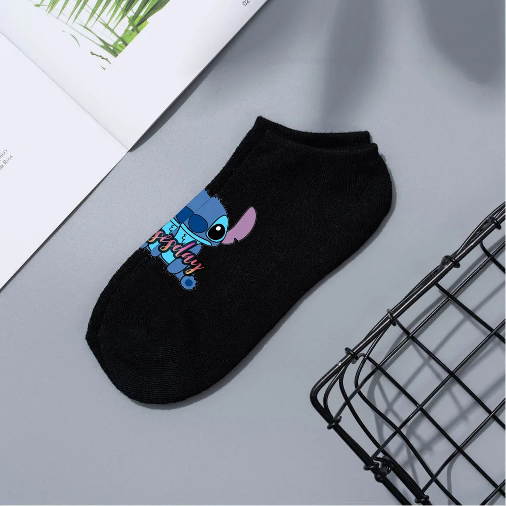 Disney Anime Cartoon Stitch Sock Women Cotton Short Sock Boys Girls Socks Children Ankle Socks Girls Christmas Gifts