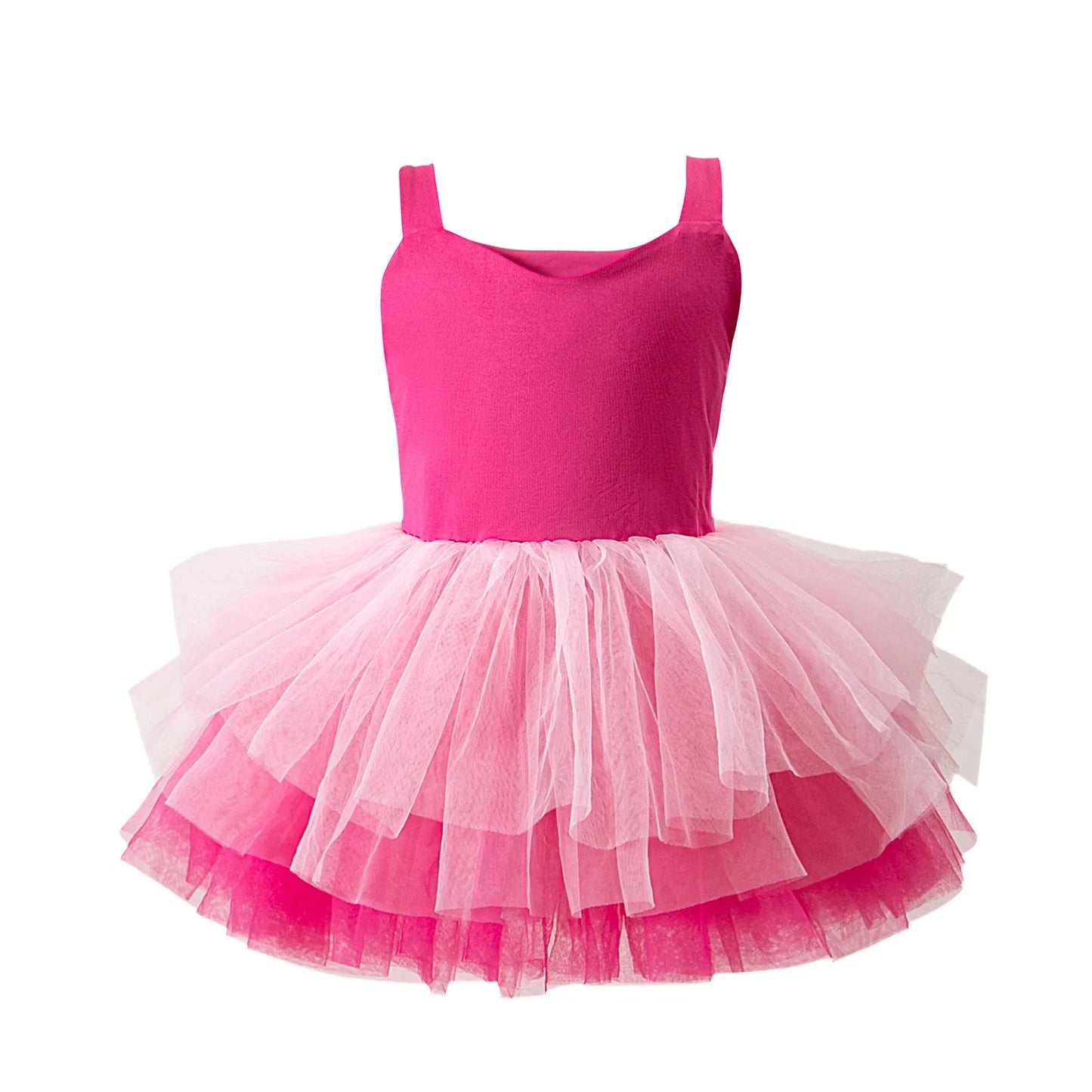 Cartoon Cute Barbie Girls Dance Costume Camisole Dress Mesh Tutu Skirt Dance Clothing Dresses Children One Piece Princess Skirt