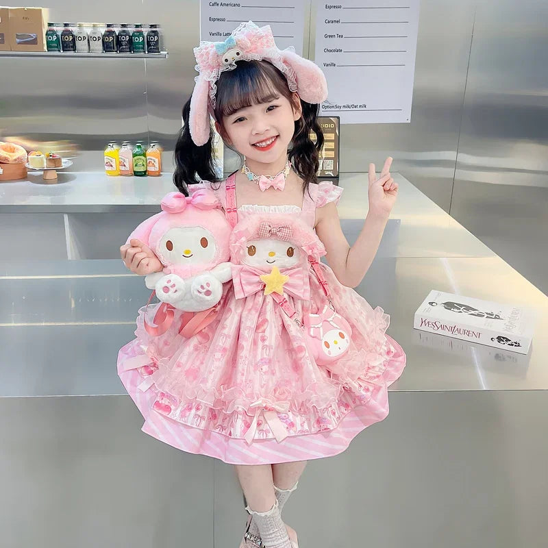 Sanrio's new Melody anime children's clothing cartoon Lolita cute comfortable sweet girl home cute princess clothing pajamas