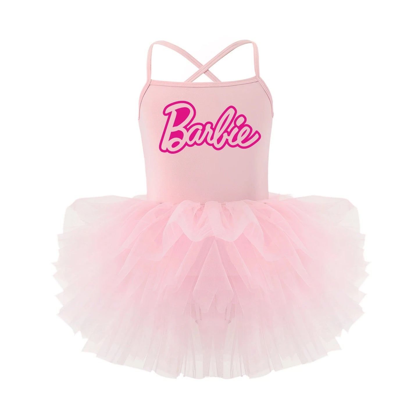 Girls Camisole Gauze Skirt Ballet Dance Clothing Tutu Skirts Barbie Cartoon Cute Children Summer Dresses One Piece Dress