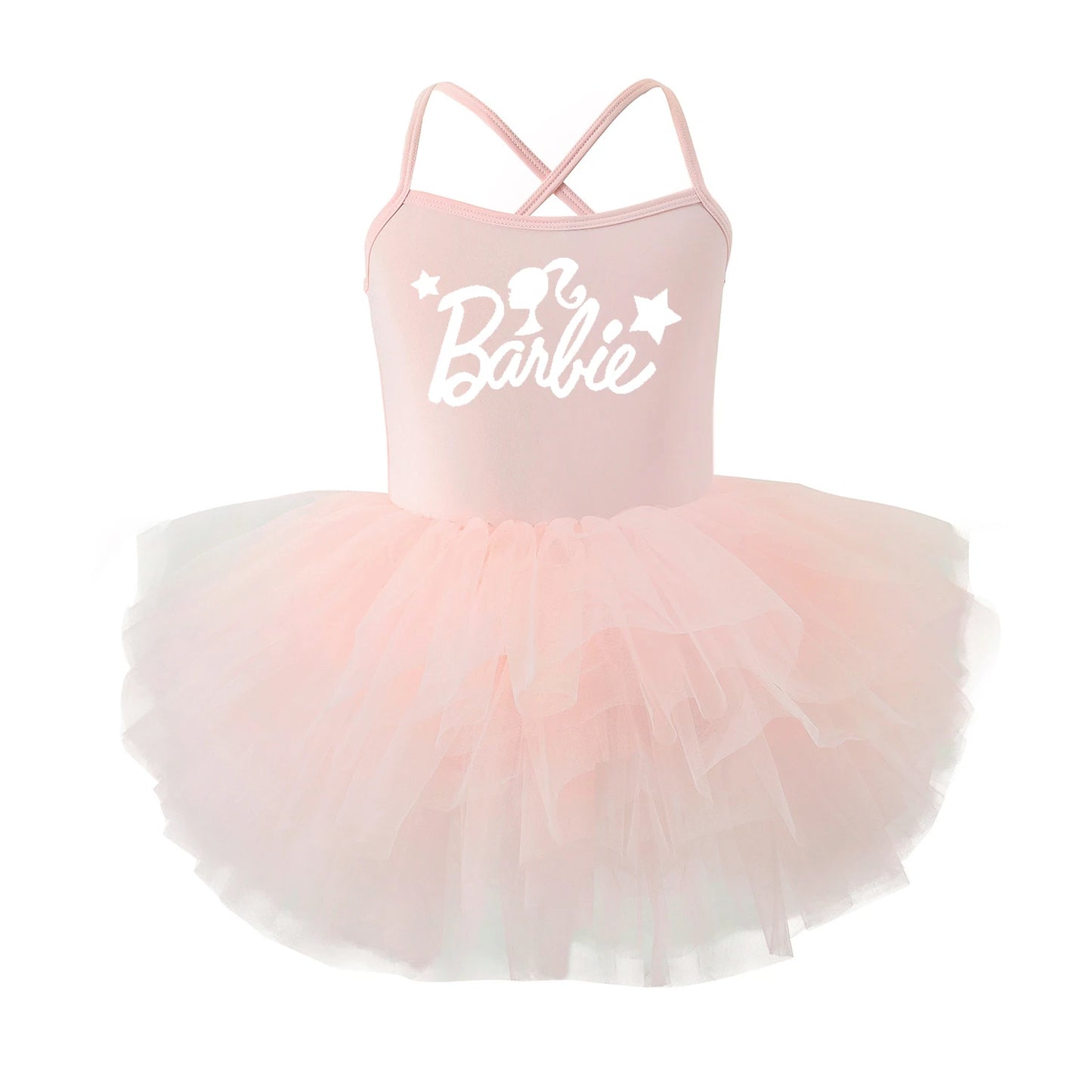 Cartoon Cute Barbie Children Summer Princess Dress Camisole Skirt Kids Girl Ballet Dance Clothing Tutu Skirts One Piece Dresses