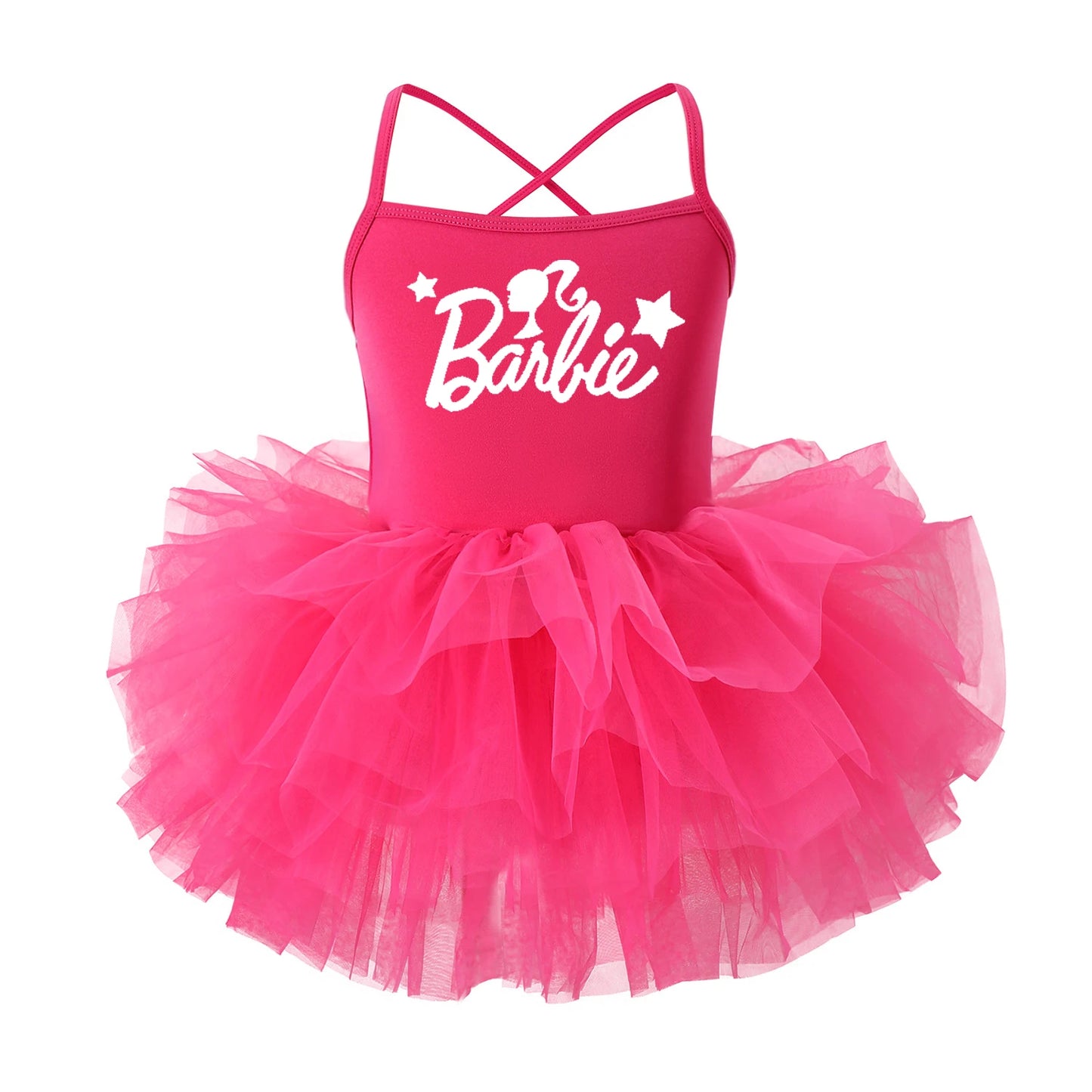 Cartoon Cute Barbie Children Summer Princess Dress Camisole Skirt Kids Girl Ballet Dance Clothing Tutu Skirts One Piece Dresses