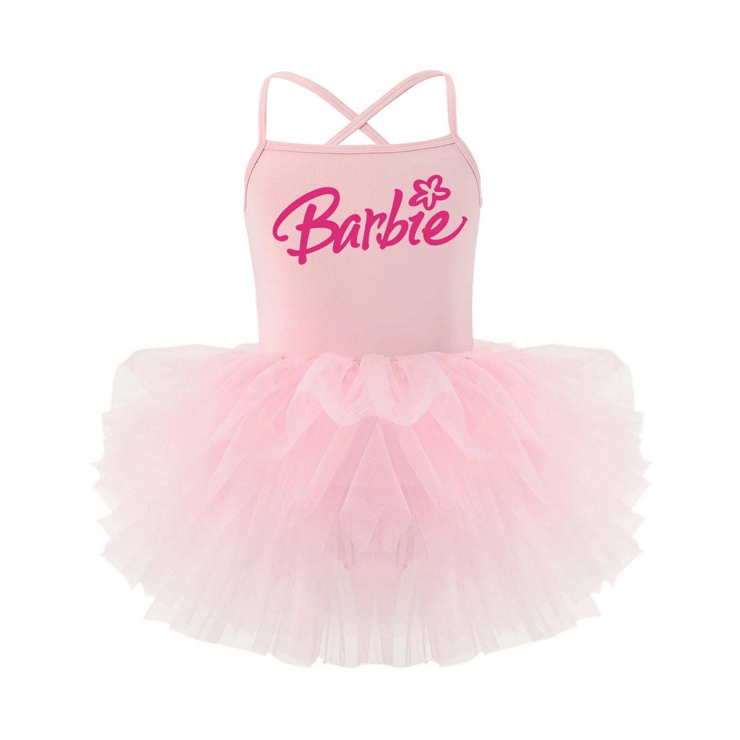 Girls Camisole Gauze Skirt Ballet Dance Clothing Tutu Skirts Barbie Cartoon Cute Children Summer Dresses One Piece Dress