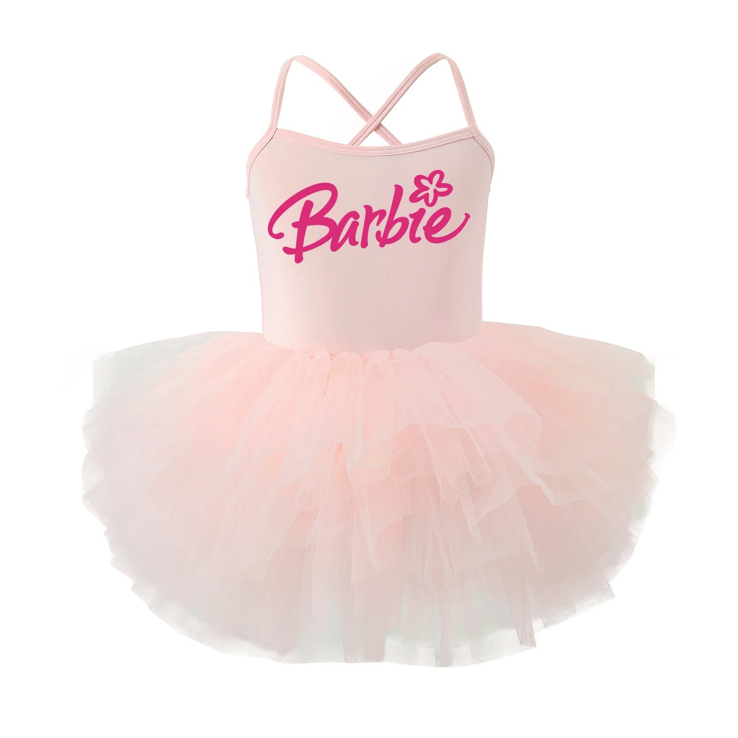 Girls Camisole Gauze Skirt Ballet Dance Clothing Tutu Skirts Barbie Cartoon Cute Children Summer Dresses One Piece Dress