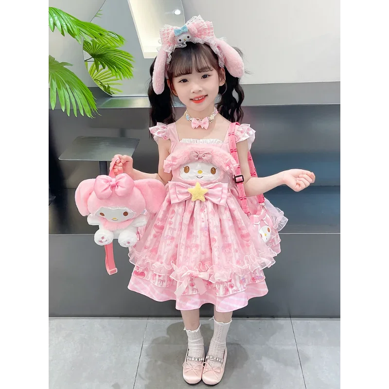 Sanrio's new Melody anime children's clothing cartoon Lolita cute comfortable sweet girl home cute princess clothing pajamas