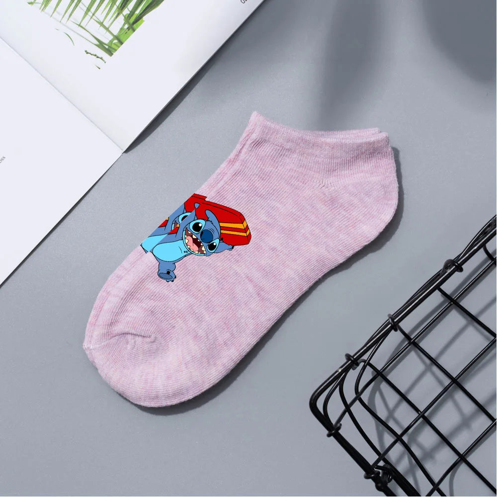 Disney Anime Cartoon Stitch Sock Women Cotton Short Sock Boys Girls Socks Children Ankle Socks Girls Christmas Gifts