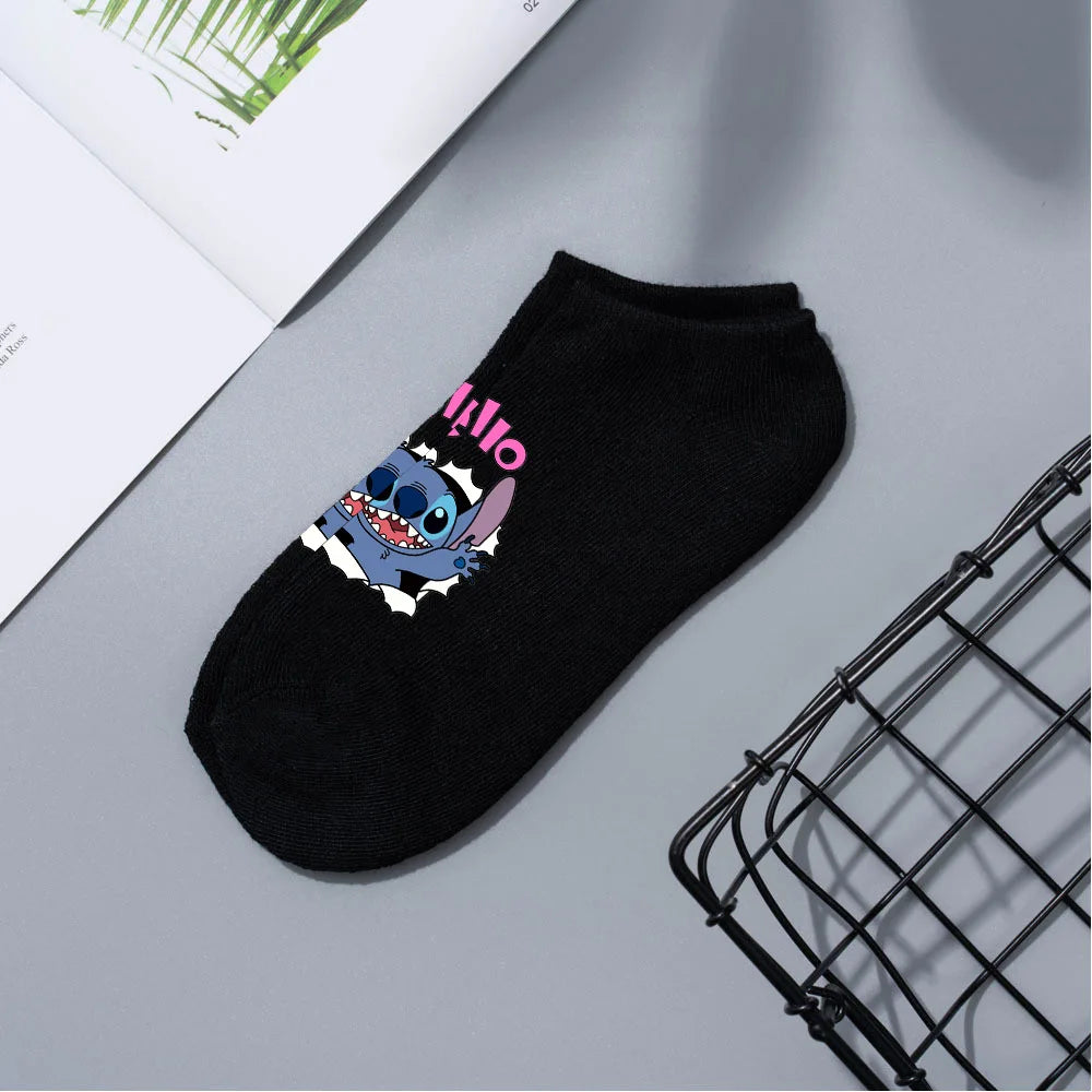 Disney Anime Cartoon Stitch Sock Women Cotton Short Sock Boys Girls Socks Children Ankle Socks Girls Christmas Gifts