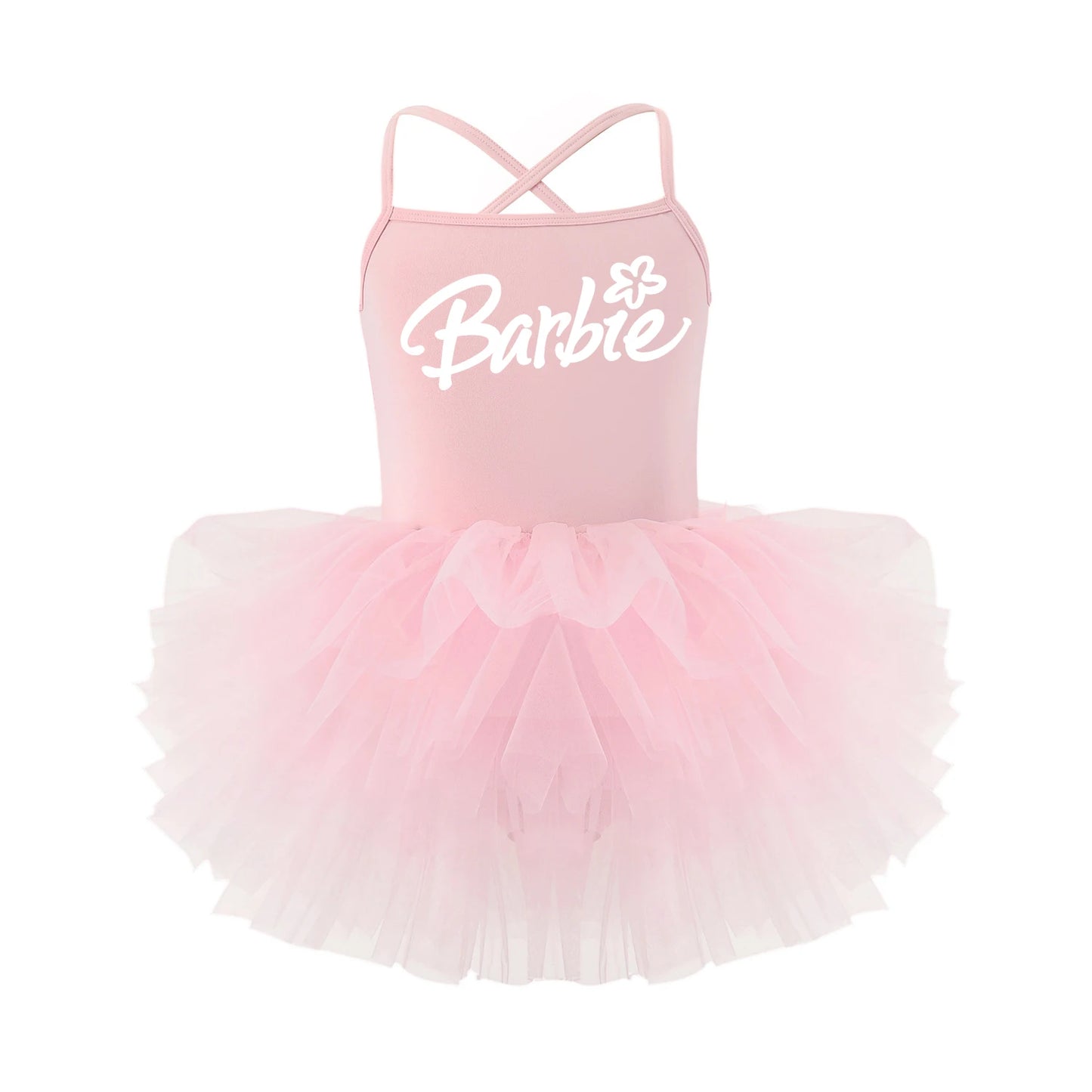 Cartoon Cute Barbie Children Summer Princess Dress Camisole Skirt Kids Girl Ballet Dance Clothing Tutu Skirts One Piece Dresses