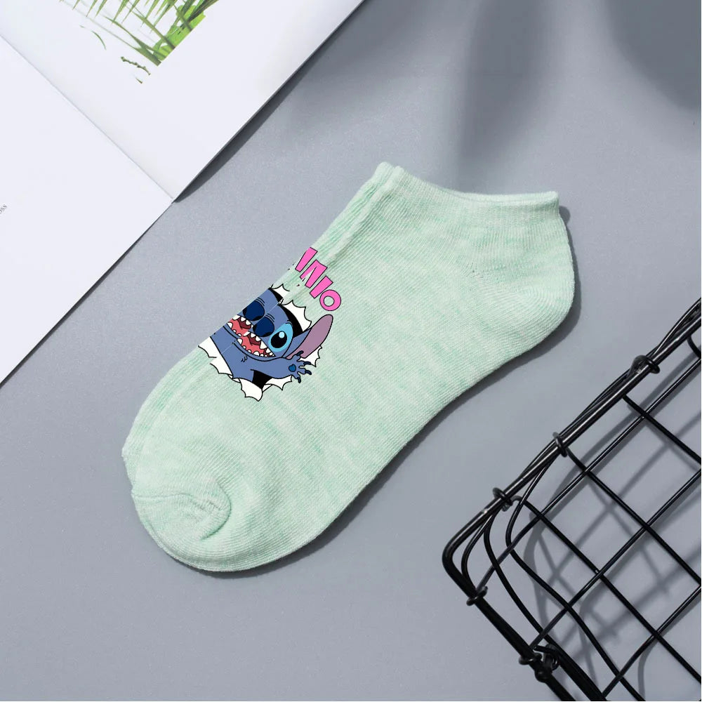 Disney Anime Cartoon Stitch Sock Women Cotton Short Sock Boys Girls Socks Children Ankle Socks Girls Christmas Gifts