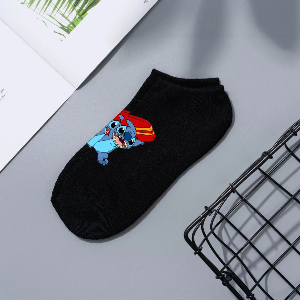 Disney Anime Cartoon Stitch Sock Women Cotton Short Sock Boys Girls Socks Children Ankle Socks Girls Christmas Gifts