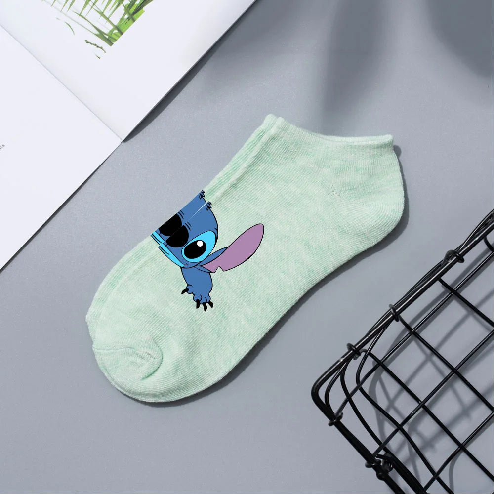 Disney Anime Cartoon Stitch Sock Women Cotton Short Sock Boys Girls Socks Children Ankle Socks Girls Christmas Gifts