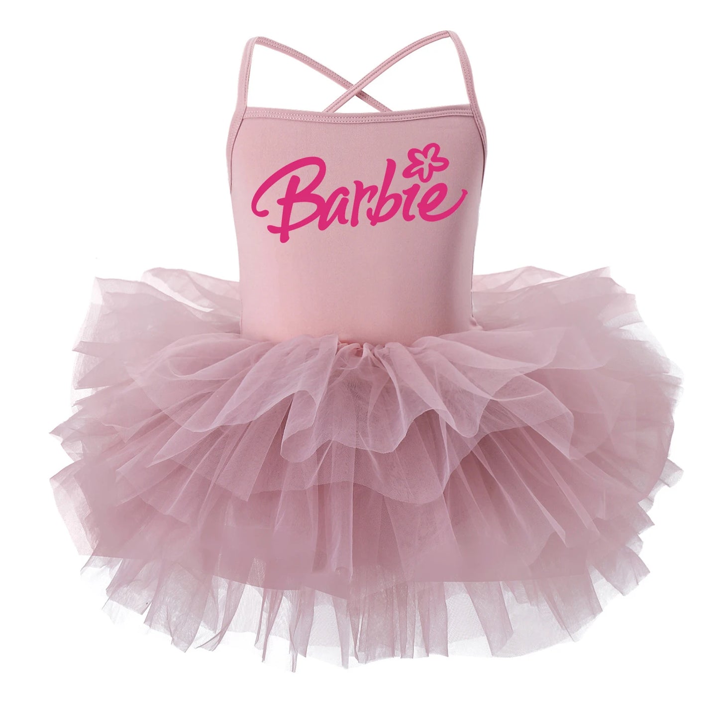 Girls Camisole Gauze Skirt Ballet Dance Clothing Tutu Skirts Barbie Cartoon Cute Children Summer Dresses One Piece Dress