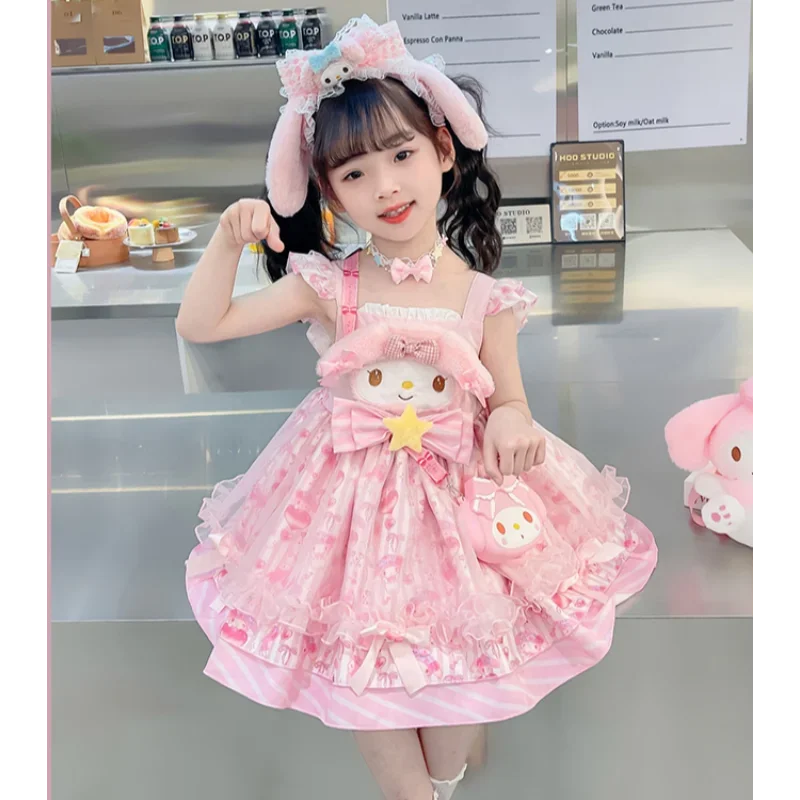 Sanrio's new Melody anime children's clothing cartoon Lolita cute comfortable sweet girl home cute princess clothing pajamas