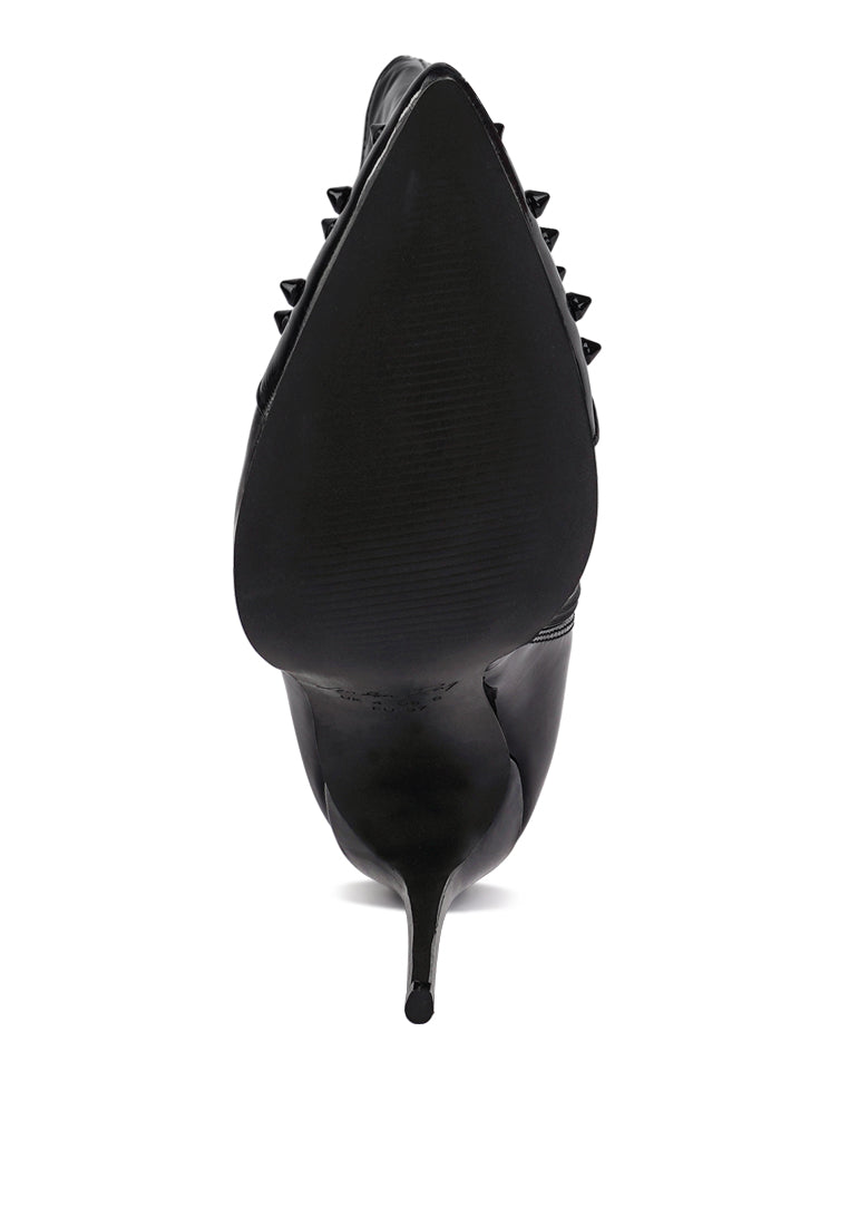 Forbidden Stud Stiletto Calf Boots