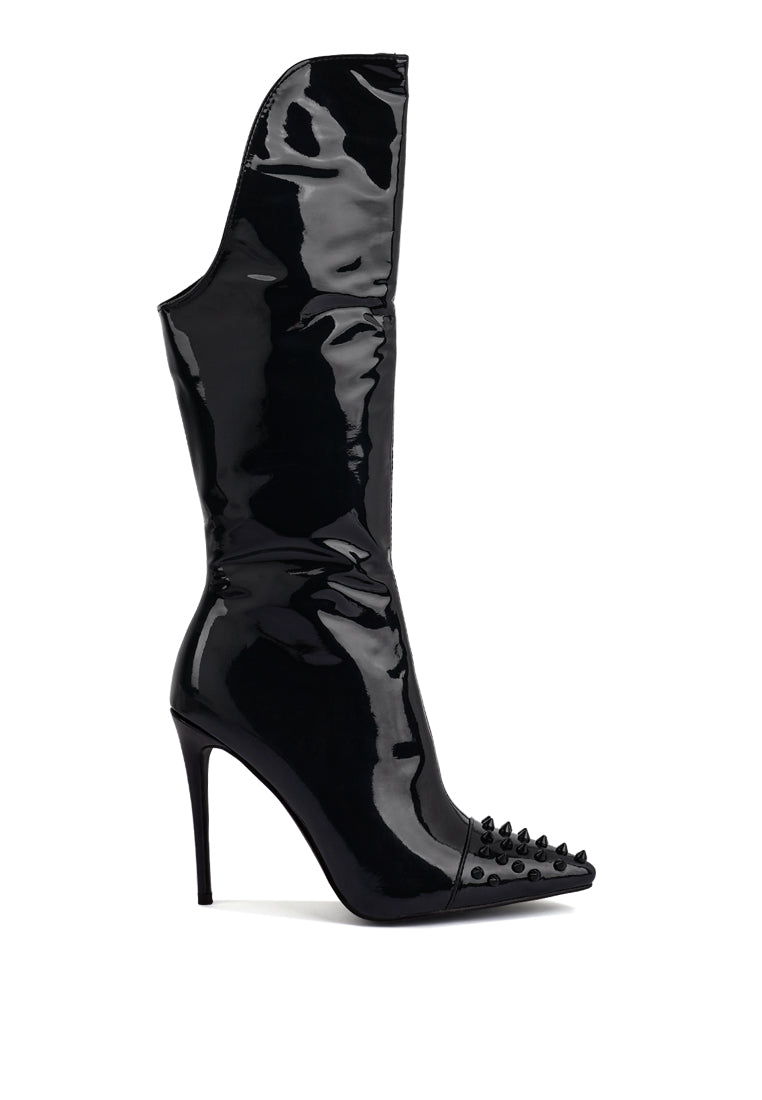 Forbidden Stud Stiletto Calf Boots