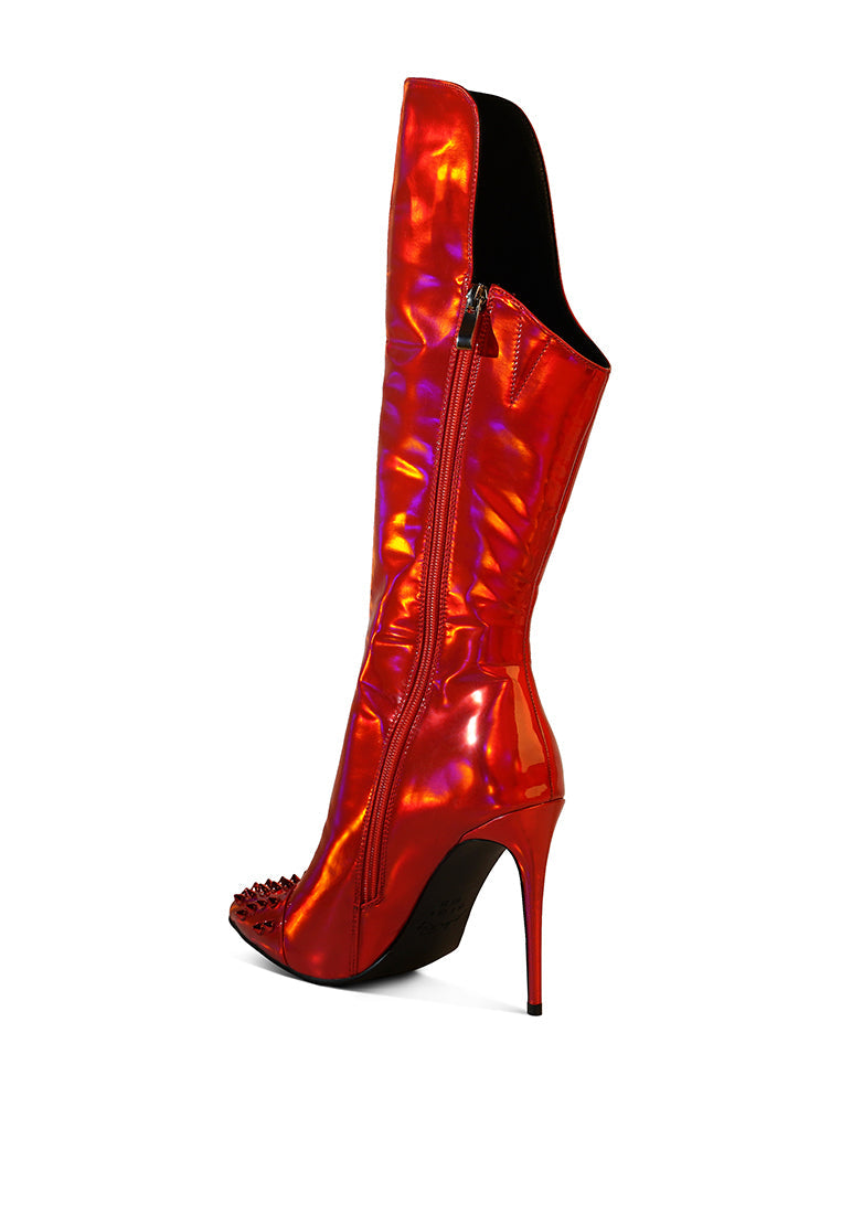 Forbidden Stud Stiletto Calf Boots